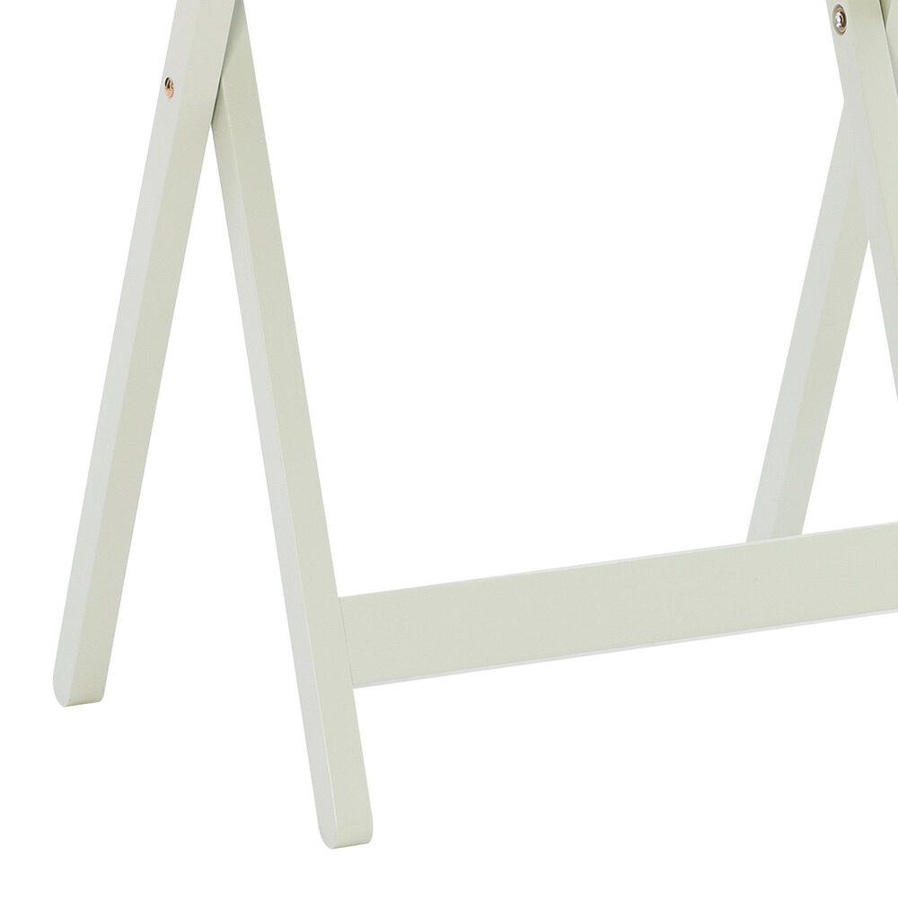 Linon Home Decor Compass Folding TV Tray Table Set with Stand in Light Gray (Set of 4), , large