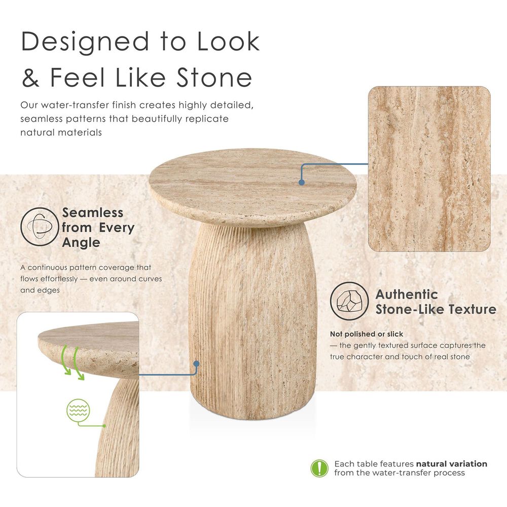 Furniture of America Karvyn 17" Side Table in Light Brown, , large