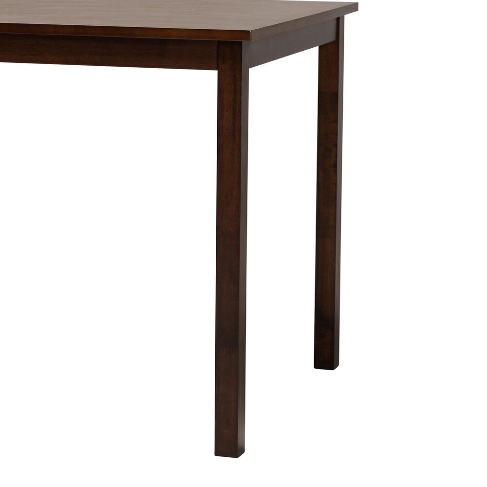 Baxton Studio Andrew Dining Table in Dark Brown - Table Only, , large