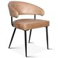 Home Trends & Design Essex Dinning Arm Chair in Top Grain Leather Antique Ivory, , large
