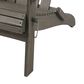 Hearth and Haven Hollywood Outdoor Foldable Adirondack Chair with Straight Armrests in Grey, , large