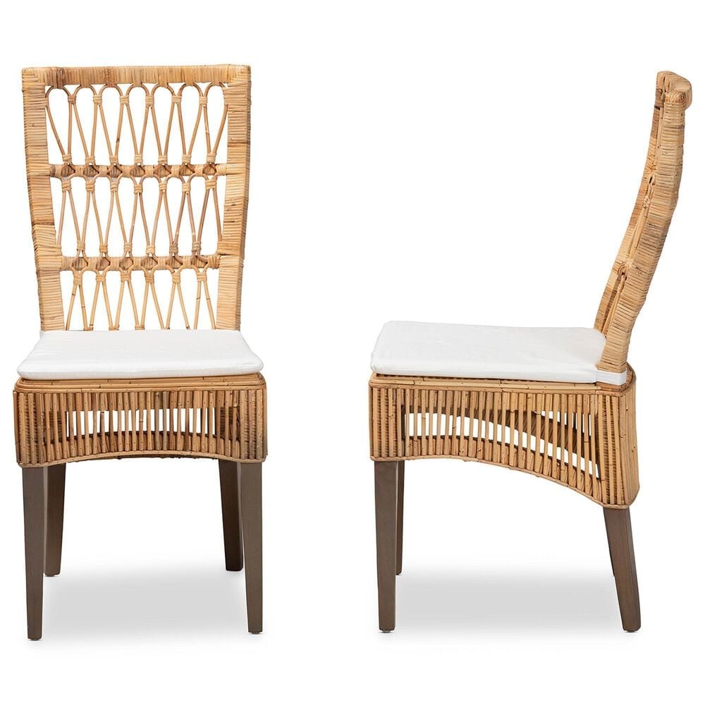 Baxton Studio Sullivan Side Chair in Natural Brown (Set of 2), , large