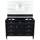 James Martin Vanities Brittany 48" Single Bathroom Vanity in Black Onyx with 3 cm Arctic Fall Solid Surface Top and Rectangle Sink, , large