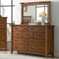 Mayberry Hill Gage 9 Drawer Dresser and Mirror in Chestnut, , large