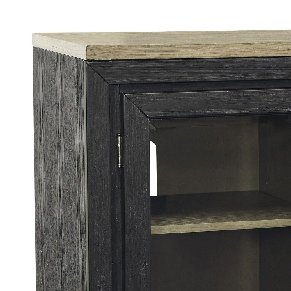 Ashley Foyland 83&quot; TV Stand with Electric Fireplace in Black and Brown, , large