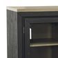 Ashley Foyland 83" TV Stand with Electric Fireplace in Black and Brown, , large