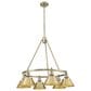 Golden Lighting Orwell 6-Light Chandelier with Brushed Champagne Bronze Shade in Aged Brass, , large