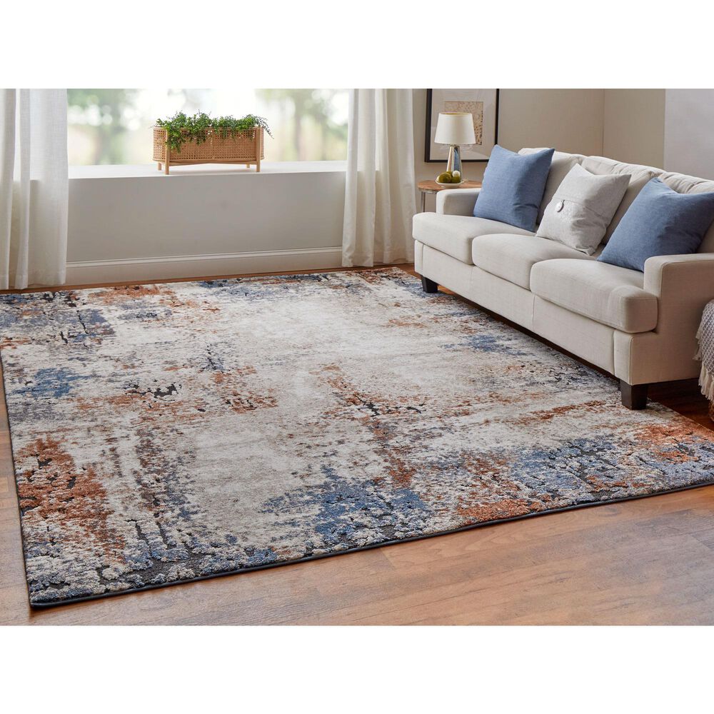 Feizy Gilmore 39MNF Ivory and Multicolor 9' x 12' Area Rug, , large
