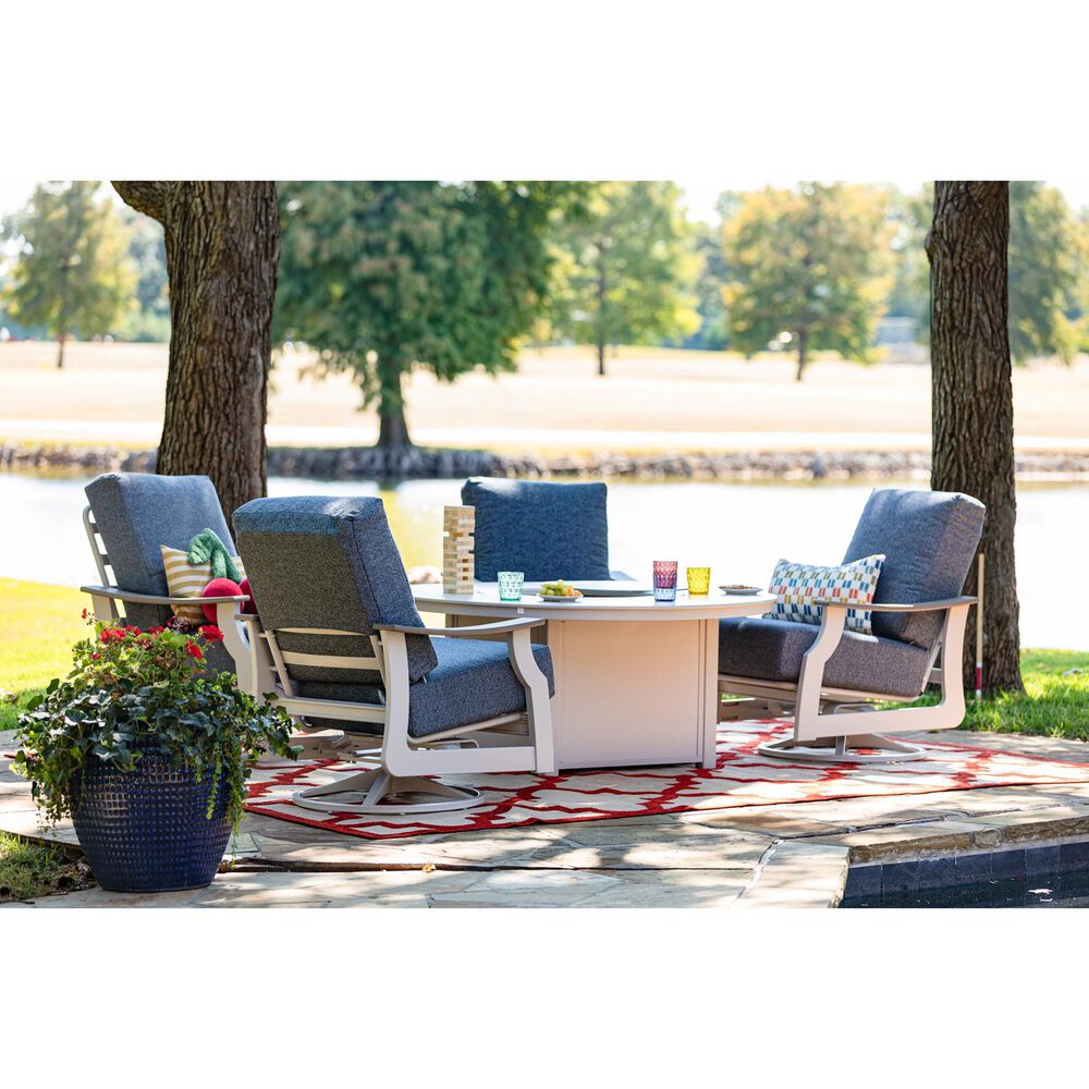 Telescope St Catherines 54" Round Fire Table in Warm Grey, , large