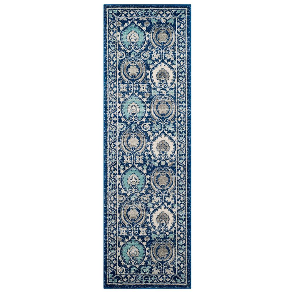Safavieh Evoke EVK251C 2&#39;2&quot; x 9&#39; Blue and Ivory Runner, , large