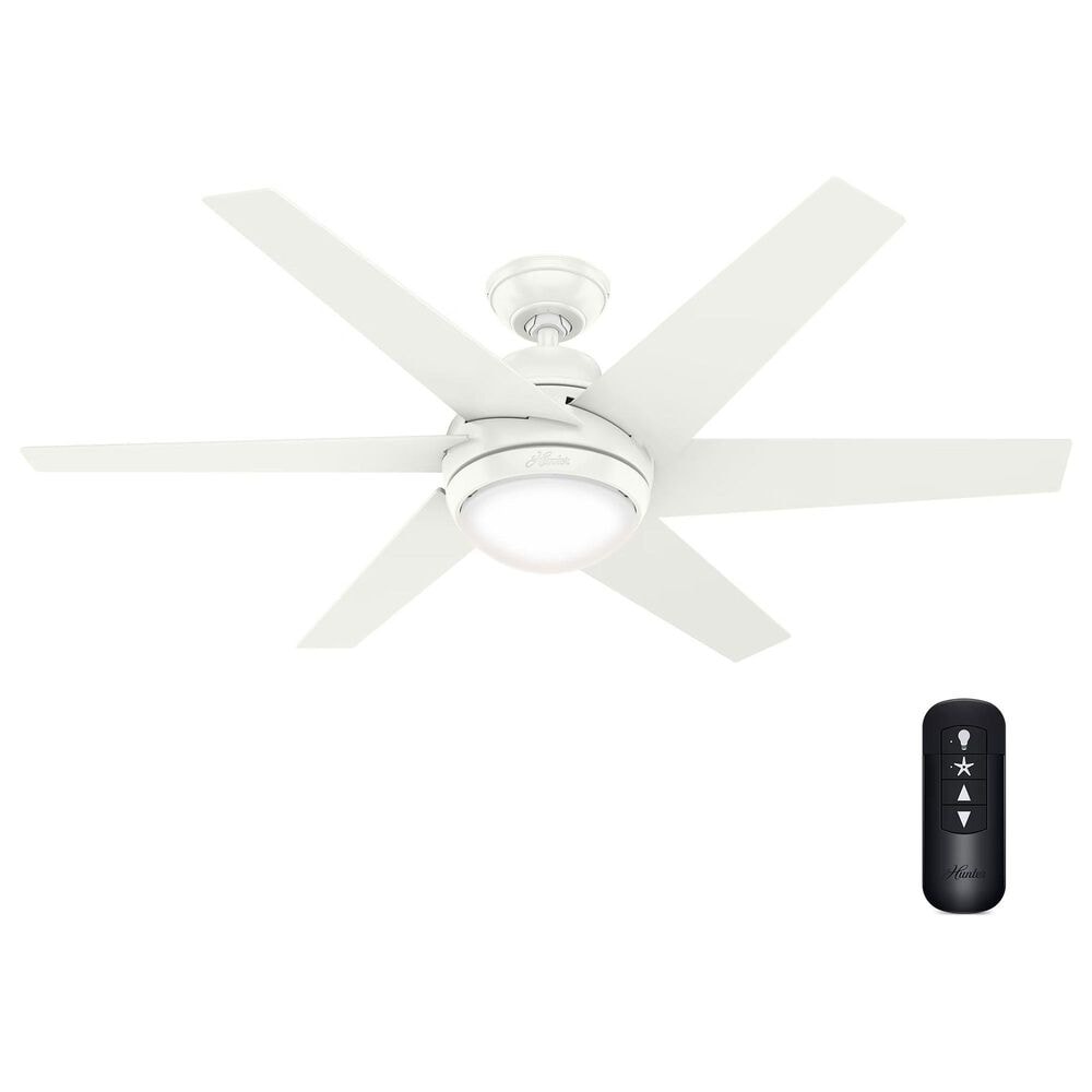 Hunter Sotto 52&quot; Ceiling Fan with LED Lights in Fresh White, , large