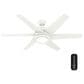 Hunter Sotto 52" Ceiling Fan with LED Lights in Fresh White, , large