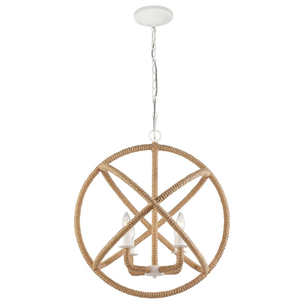 Golden Lighting Marina 4-Light Chandelier in Natural White, , large