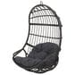 Hearth and Haven Berkshire Outdoor Hanging Egg Chair with Basket Shape in Dark Gray, , large