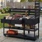 HOMLUX 62.3"" Outdoor Kitchen Island in Black, , large