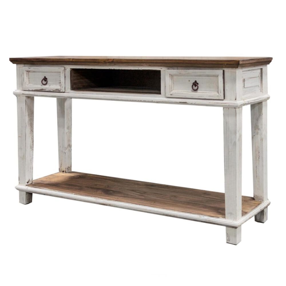 Rustic Imports Carol Console in White Nebraska Furniture Mart