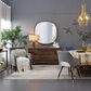 A&B Home Wayne 43" Curved Accent Wall Mirror in Brown, , large