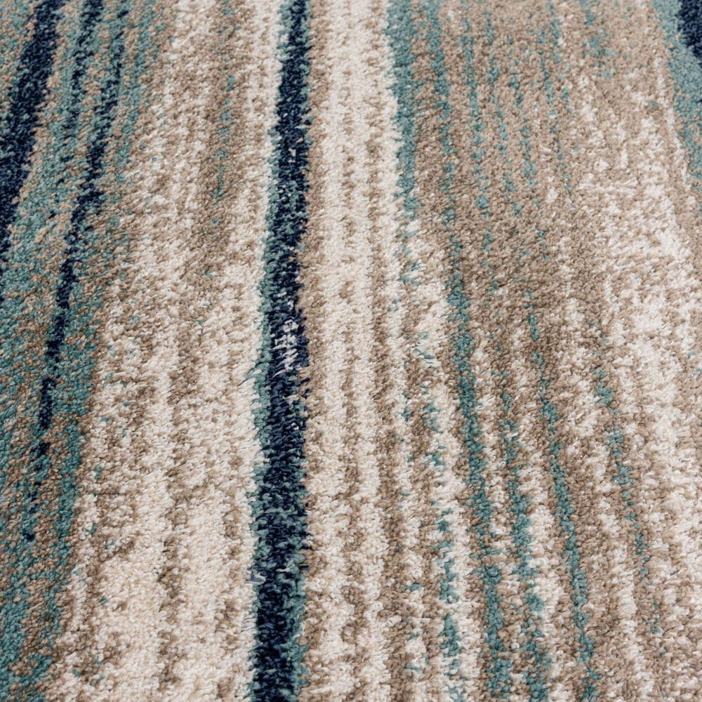 Central Oriental Tulsa Dunkerton 5&#39; x 7&#39;3&quot; Aqua and Blue Navy Area Rug, , large