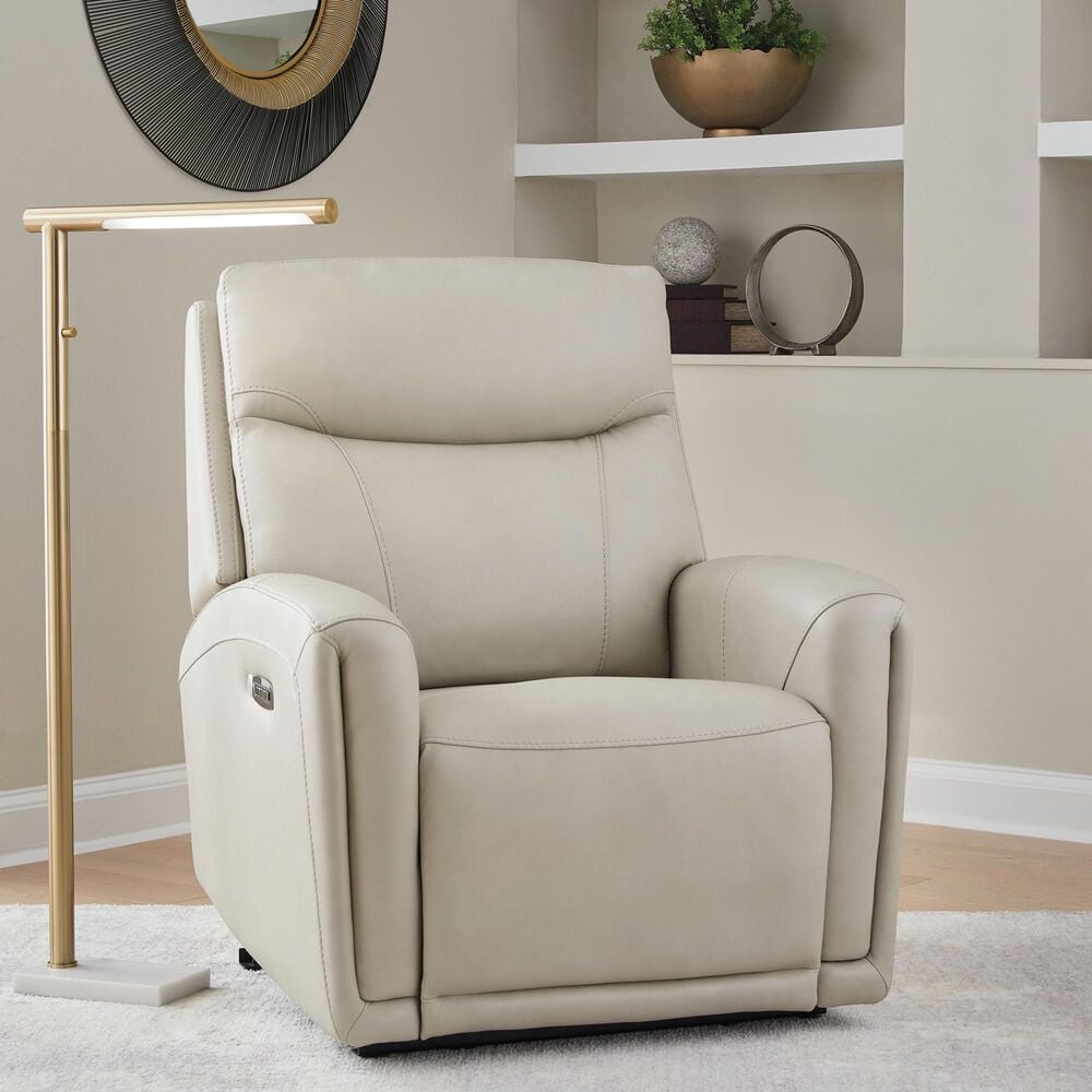 Kelsey Nosal Pincara Power Auto Glide Recliner with Adjustable Headrest in Bone, , large