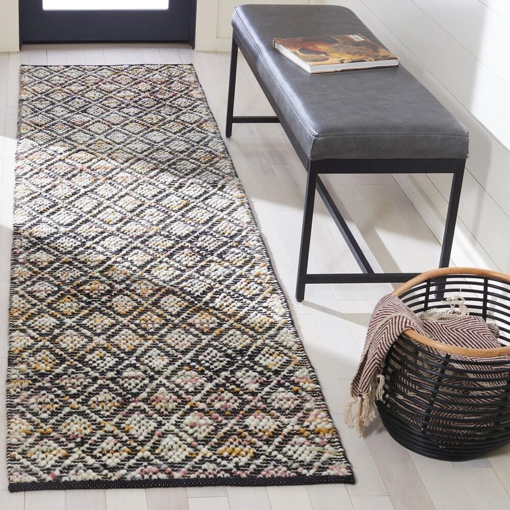 Safavieh Natura NAT615Z 2&#39;3&quot; x 9&#39; Ivory and Black Runner, , large