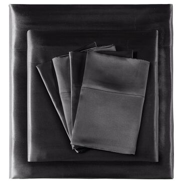 Hampton Park Satin 6-Piece King Sheet Set in Black, , large