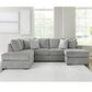 Ashley Casselbury 2-Piece Right Facing U-Shaped Sectional with Sofa Chaise in Cement, , large