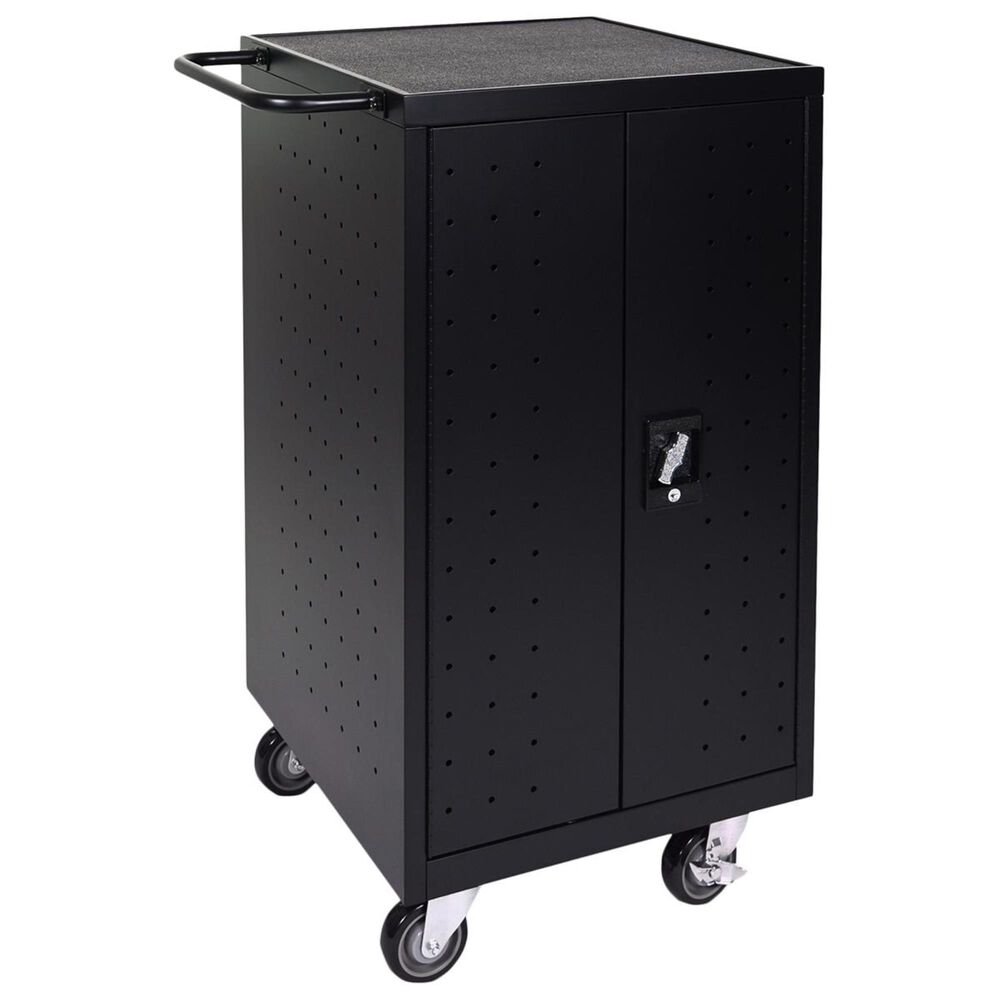 Luxor 18-Laptop/Chromebook Charging Cart in Black, , large