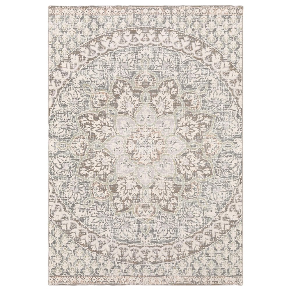 Oriental Weavers Capistrano Distressed 517B1 2'3" x 7'3" Ivory and Gray Runner, , large