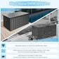 HOMLUX 200-Gallon Outdoor Metal Storage Deck Box in Gray, , large