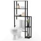 HOMLUX Turn-N-Tube 5-Shelf Toilet Space Saver in Espresso and Black, , large