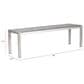 Zuo Modern Metropolitan Bench in Silver/Gray, , large