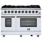 Forno Massimo 48" Freestanding Gas Range in White, , large