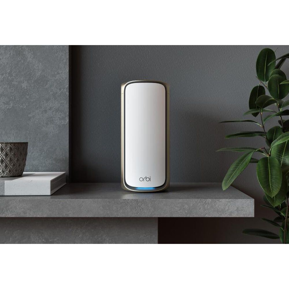 NETGEAR Orbi 970 Series Quad-Band Wi-Fi 7 Mesh System in White &#40;Set of 2&#41;, , large