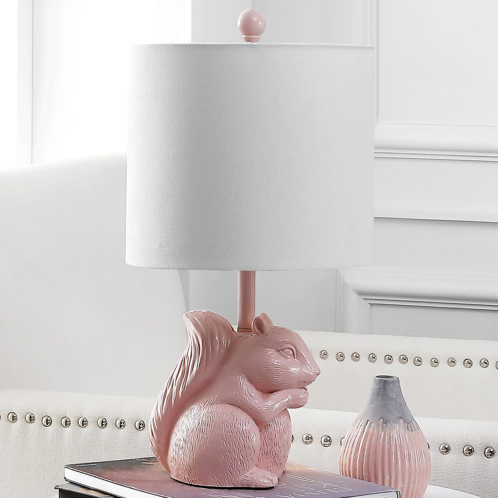 Safavieh Sunny Squirrel Table Lamp in Pink, , large