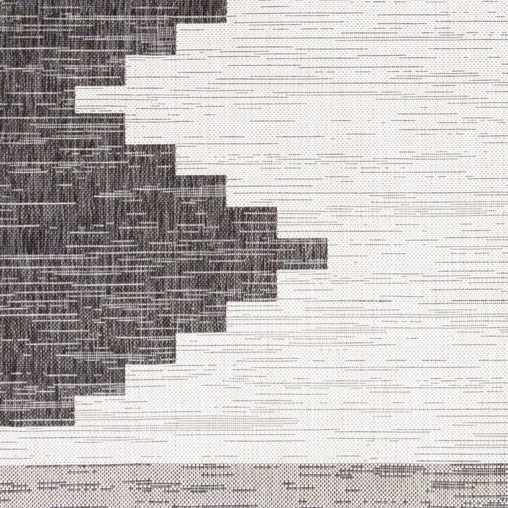 Surya Eagean EAG-2356 Black, Off-White and Charcoal 7&#39;10&quot; Square Indoor/Outdoor Area Rug, , large