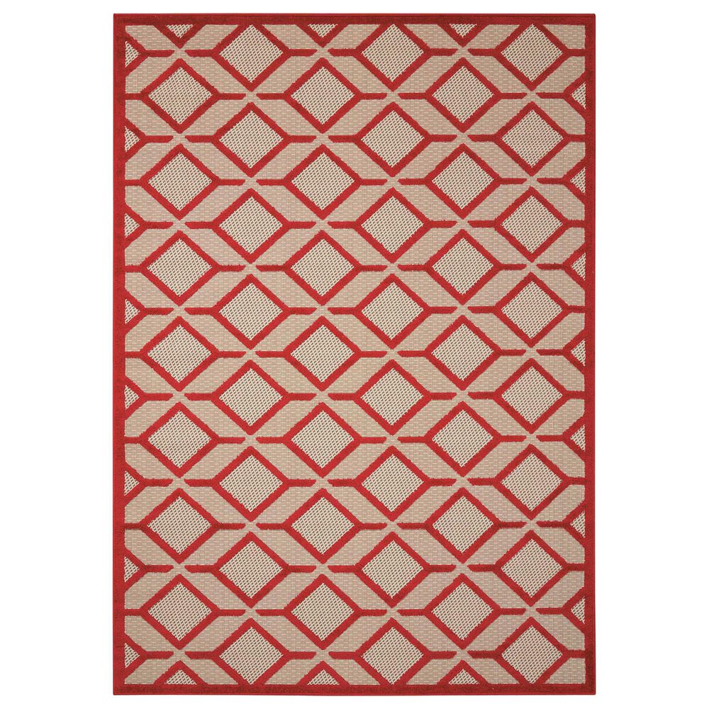 Nourison Aloha ALH03 9"6" x 13" Red Area Rug, , large