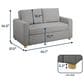 Lifestyle Solutions Tyler Convertible Sofa in Grey, , large