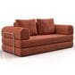 Furniture of America Ellis Stationary Modular Customizable Space-Saving Sofa in Rustic Brown, , large