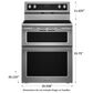 KitchenAid 30" Freestanding Double Oven Electric Range in Stainless Steel, , large