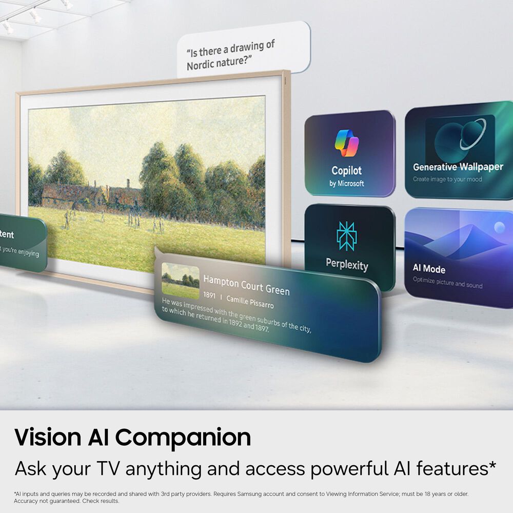 Samsung 75" Class The Frame 4K Vision AI in Black - Smart TV (2026), , large