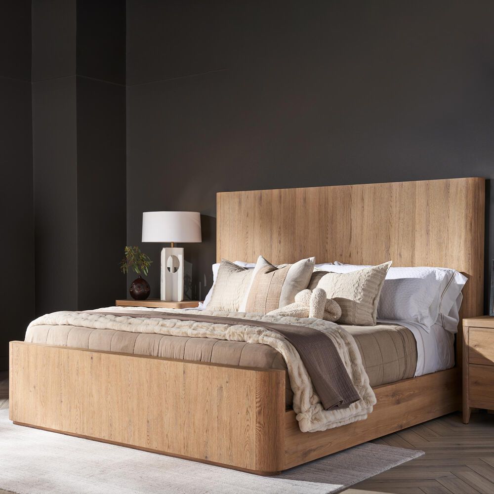 Universal Furniture Modern Walker California King Panel Bed in Natural Oak, , large