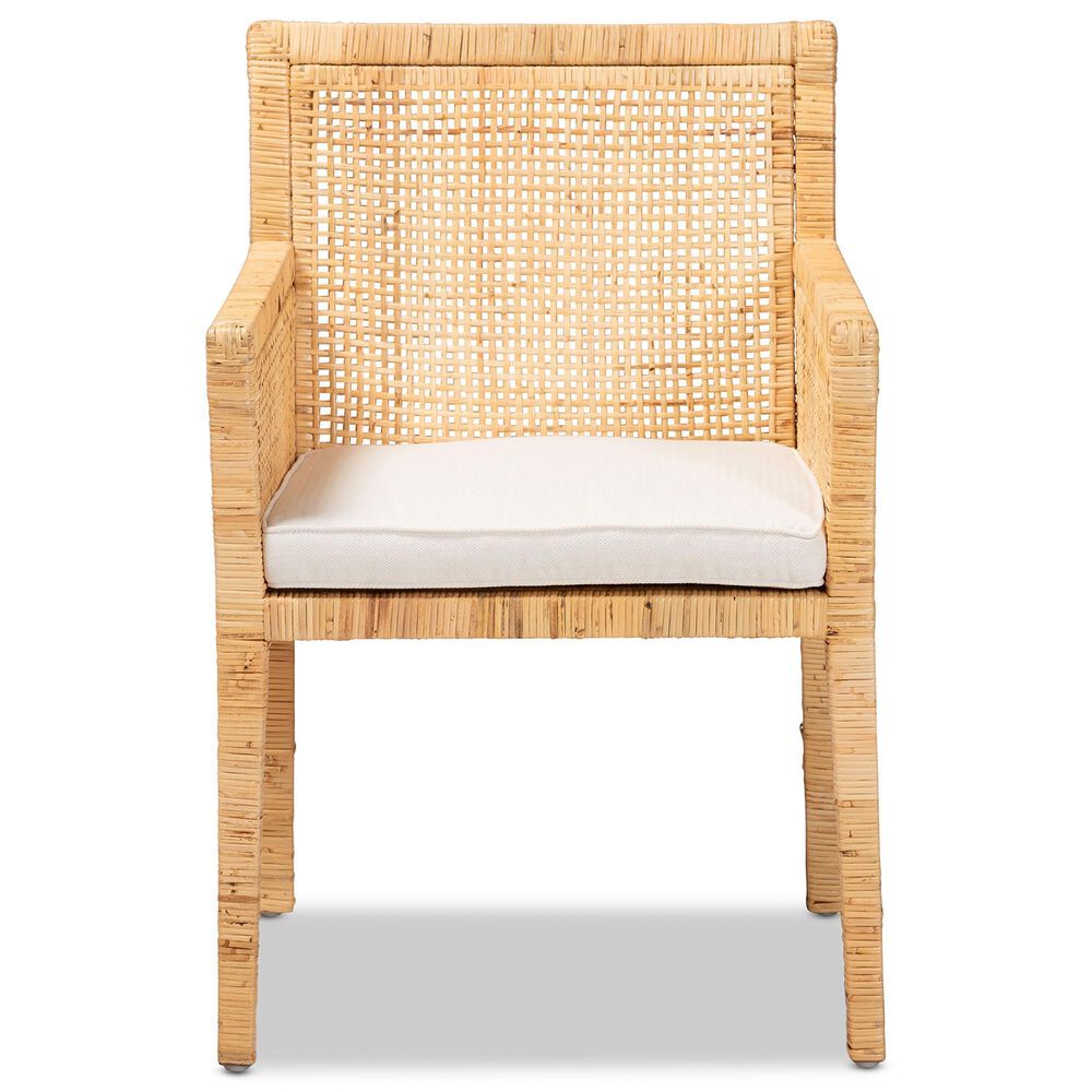 Baxton Studio Karis Arm Chair in Natural, , large