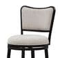 Armen Living Baxter Swivel Bar Height Stool in Cream, , large