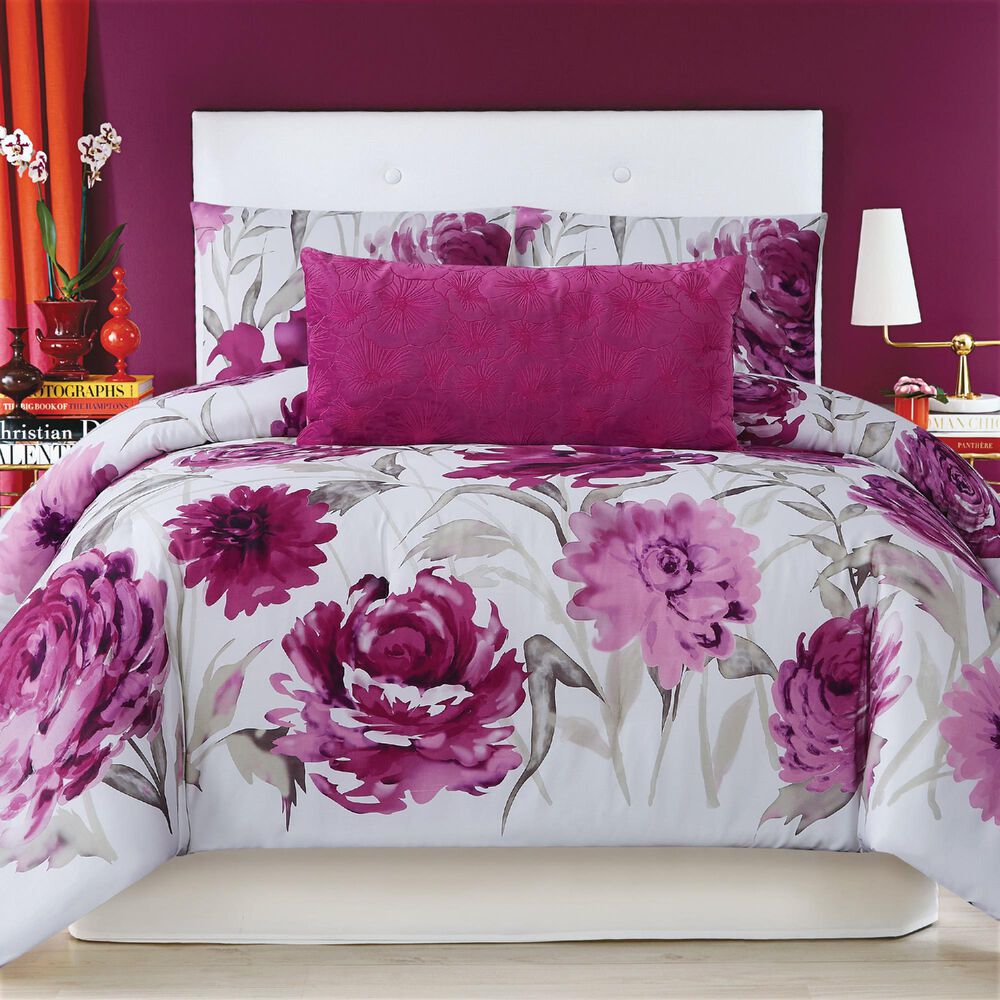 Pem America Remy 2-Piece Twin XL Comforter Set in White and Pink, , large