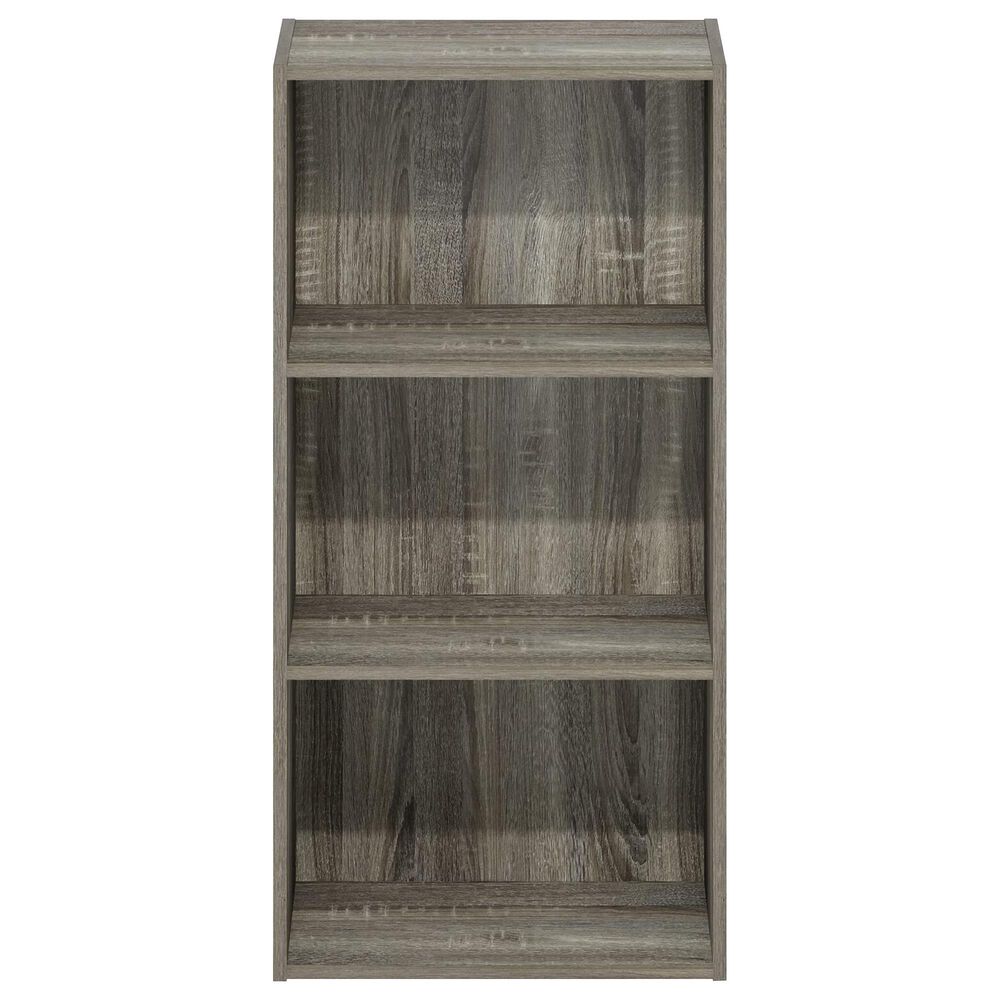 HOMLUX 3-Tier Open Shelf Bookcase in French Oak, , large