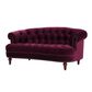 Jennifer Taylor Home La Rosa Victorian Chesterfield Loveseat in Burgundy, , large