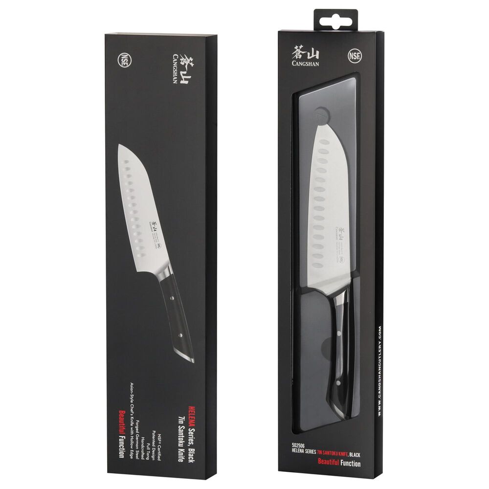 Cangshan Helena 7&quot; Santoku Knife in Black, , large
