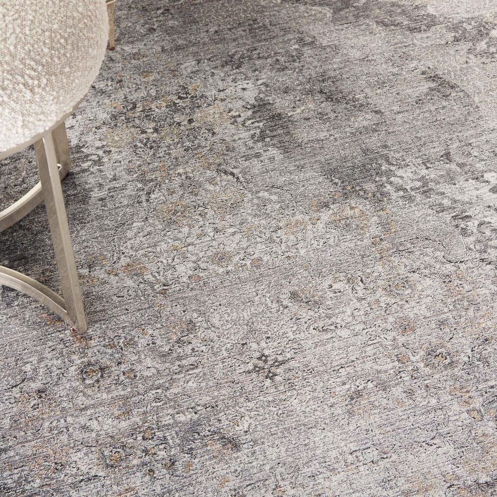 Nourison Starry Nights STN05 10&#39; x 13&#39; Charcoal and Cream Area Rug, , large