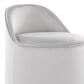 Lumisource Marla Vanity Stool with Silver Upholstered in Chrome, , large