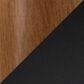 Lumisource Saddle Counter Stool with Black Cushion in Walnut and Black (Set of 2), , large